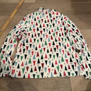 TIME AND TRU XL WOMENS CHRISTMAS TREE MOCK NECK SHIRT 16/18